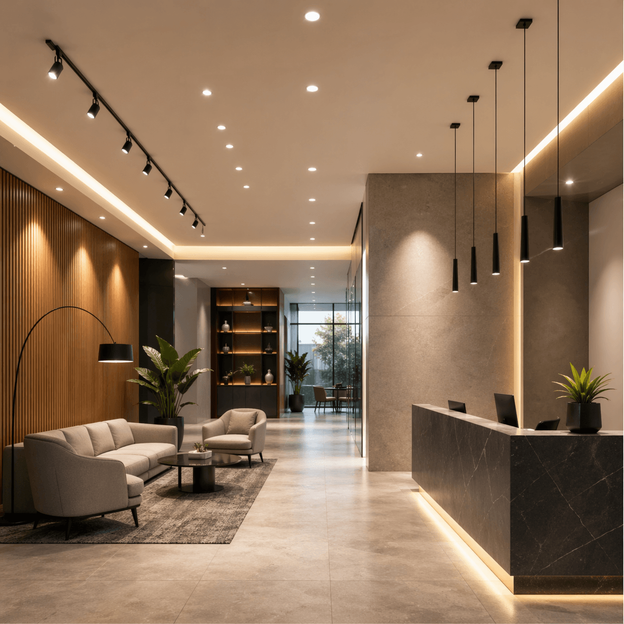 Commercial lighting application using LED PCB assembly