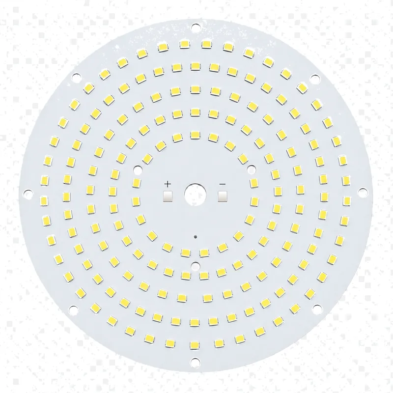 Assembled LED aluminum PCB after fabrication and SMT