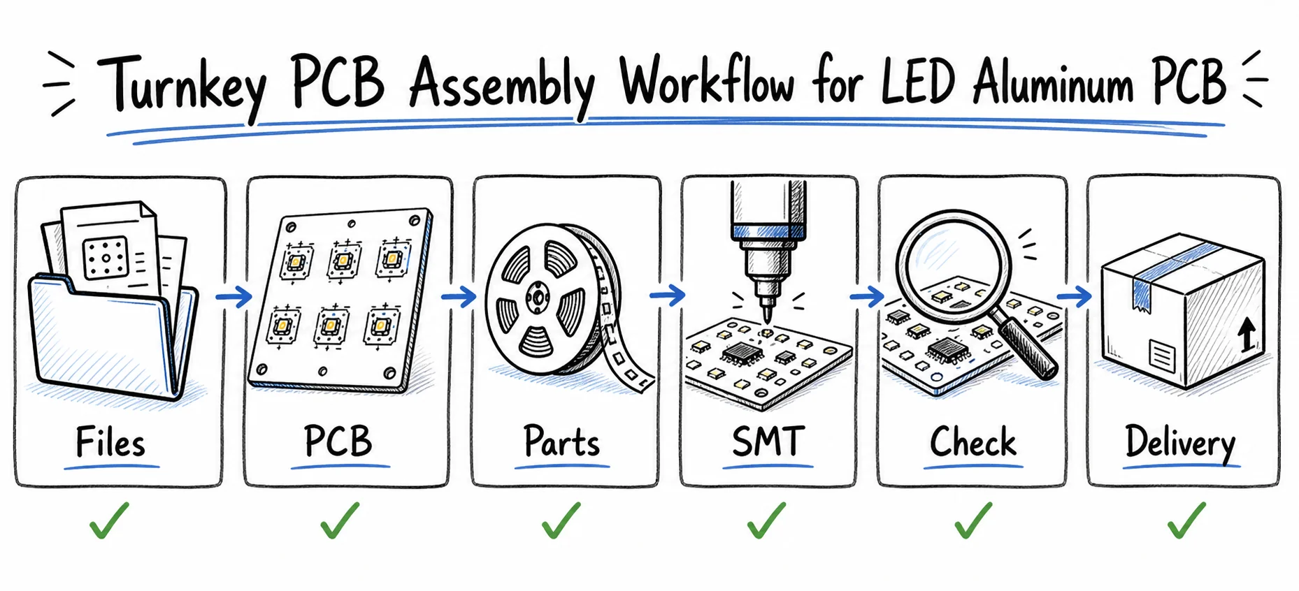Turnkey PCB assembly workflow from files to delivery